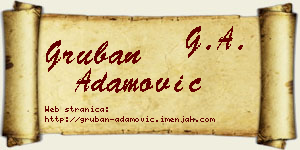 Gruban Adamović vizit kartica
